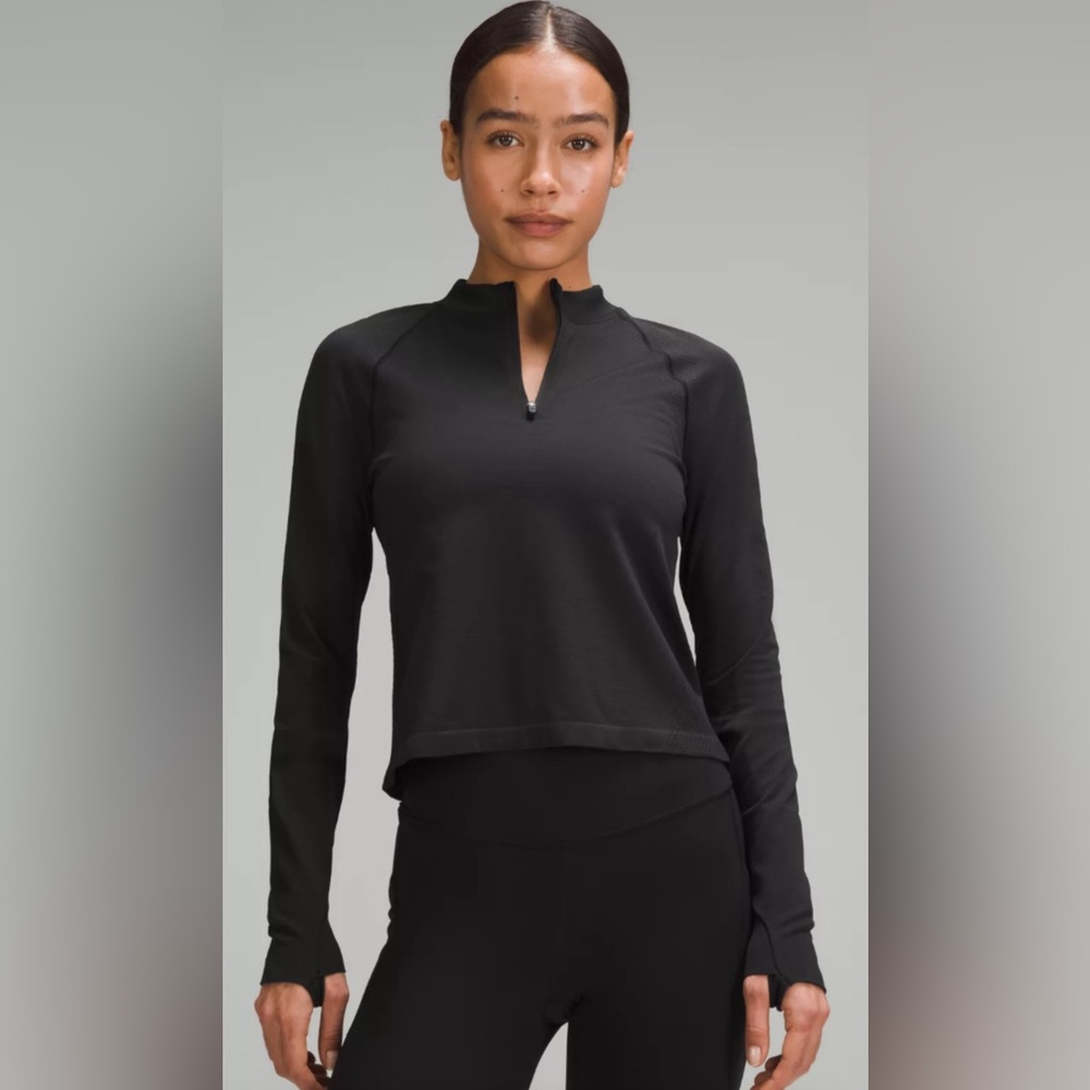 Lululemon Swiftly Tech Mock-Neck Half Zip (Black)